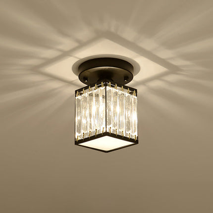 Crystal Semi-Flush Ceiling Light with Premium Design | Elegant Illumination for Entryways and Hallways