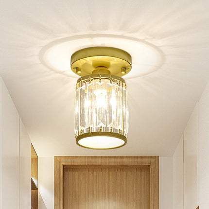 Crystal Semi-Flush Ceiling Light with Premium Design | Elegant Illumination for Entryways and Hallways