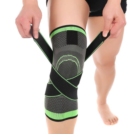 Sports Knee Pads with Adhesive Tape, Breathable Double Beam Meniscus Support, Sizes S to XXXL