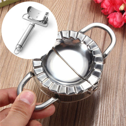Dumpling Press and Dough Cutter Kit for Evenly Sealed Homemade Dumplings, Beginner Friendly Kitchen Set