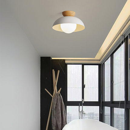 Nordic Dome Ceiling Light with Eco-Friendly Metal & Glass | Soft Diffused Illumination for Modern Spaces