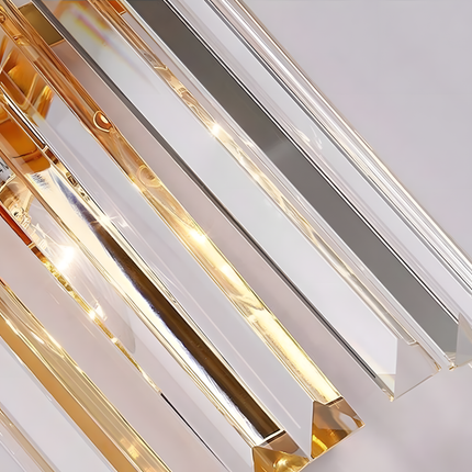 Crystal Wall Light with Premium Stainless Steel Frame | Elegant Indoor Sconce for Ambient Illumination
