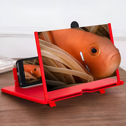 Phone Stand Screen Magnifier with Adjustable Angle | Foldable Holder for Clear Viewing of Movies and Calls