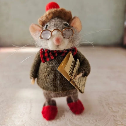 Needle Felted Mouse Figurine, Handmade Gifts and Christmas Decorations – image 20