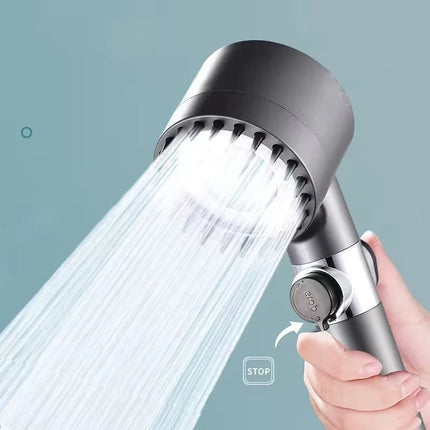 High-Pressure 3-Mode Shower Head with Massage Bristles | Water-Saving Design for Luxurious Spa Experience
