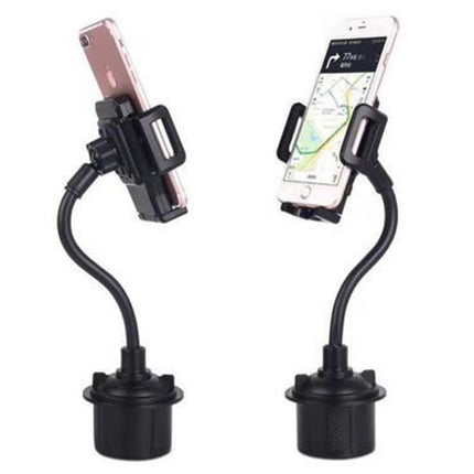 Car Phone Mount with Adjustable Grip and 360 Degree Rotation, One-Hand Phone Holder for All Phones and Car Models