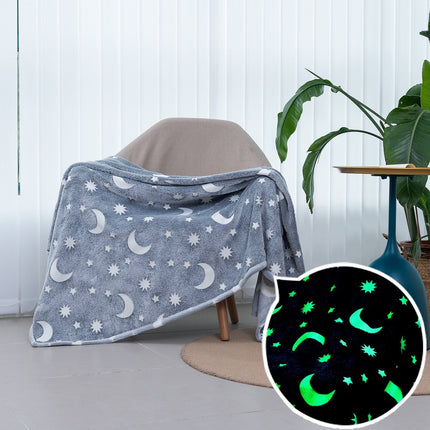 Glow in the Dark Blanket, Double Sided Plush Velvet and Wool Throw, 12 Color Options for Kids and Adults