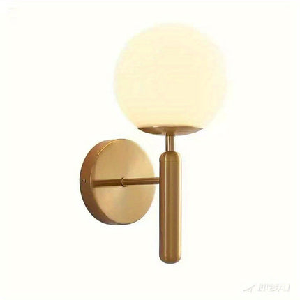 Modern Glass Wall Sconce with Polished Metal Finish | Soft Ambient Lighting for Bedrooms and Hallways