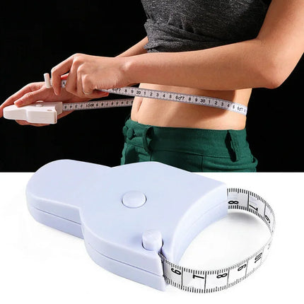 Body Measuring Tape, Retractable Tape Measure with Push Button Auto Retraction for Waist, Fitness and Tailoring Use