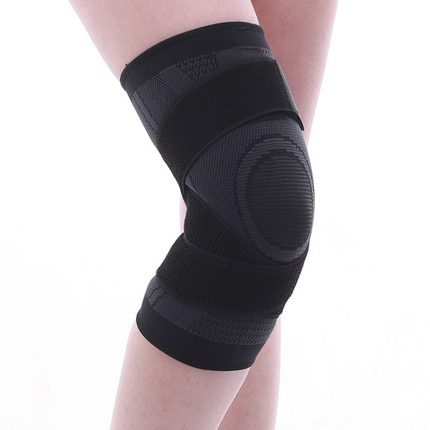 Sports Knee Pads with Adhesive Tape, Breathable Double Beam Meniscus Support, Sizes S to XXXL