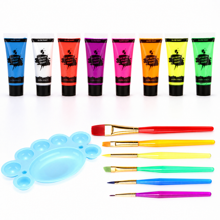 Glow in the Dark UV Body Paint Set for Parties | Neon Colors with Easy Application for Vibrant Designs