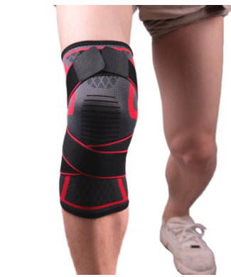 Sports Knee Pads with Adhesive Tape, Breathable Double Beam Meniscus Support, Sizes S to XXXL