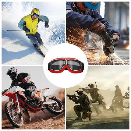 Riding Goggles Over Glasses, Foldable Retro Bike Goggles for Cycling and Hiking – image 7