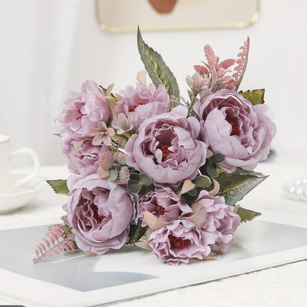 Artificial Peony Flower Bouquet for Mother’s Day | Elegant Table Decoration for Home Décor