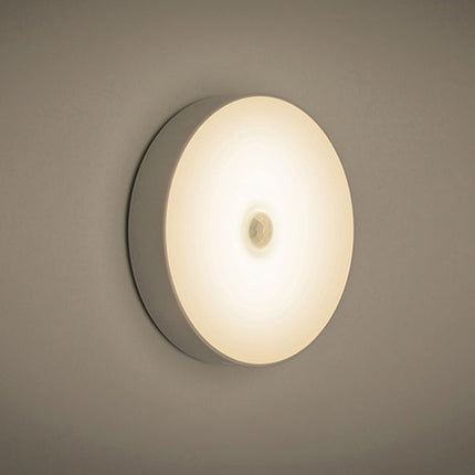 Motion Sensor Closet Light with Auto Off, USB Rechargeable Stick On Light for Cabinets and Stairways, Beige or White