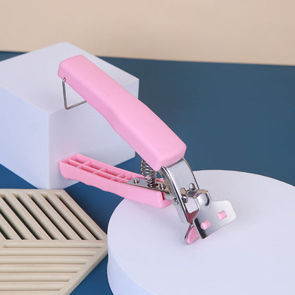 Heat Resistant Dish Gripper Clamp for Bowls and Plates, Kitchen Plate Lifter and Bowl Clip for Oven Trays in Blue and Pink