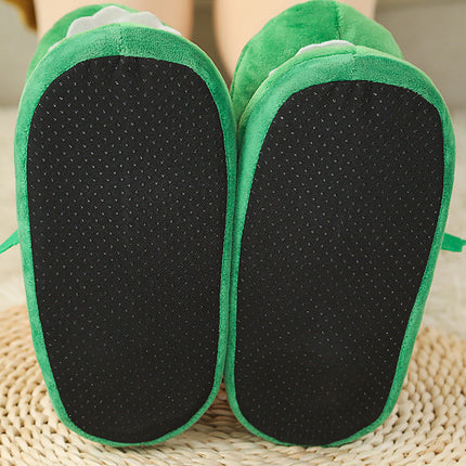 Crocodile Plush Slippers, Novelty Animal House Shoes in Sizes 33 to 45, Warm Indoor Footwear for Women and Men