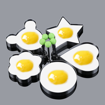 Egg and Pancake Mold Set of 10 Non-Stick Shapes for Fried Eggs and Pancakes at Family Breakfast