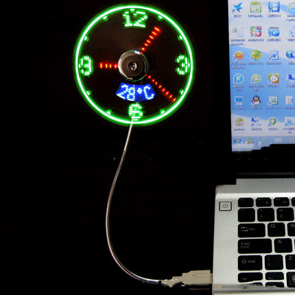 USB LED Desk Fan with Adjustable Speed & Colorful Display for Cool Convenience