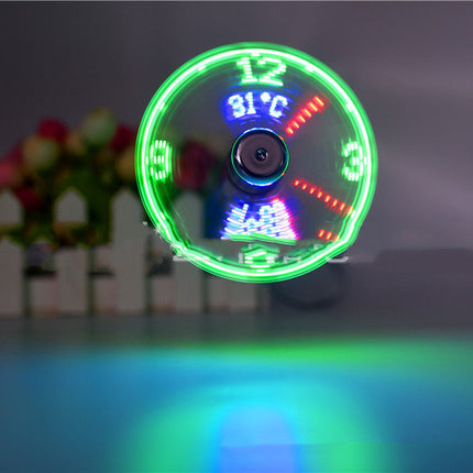 USB LED Desk Fan with Adjustable Speed & Colorful Display for Cool Convenience
