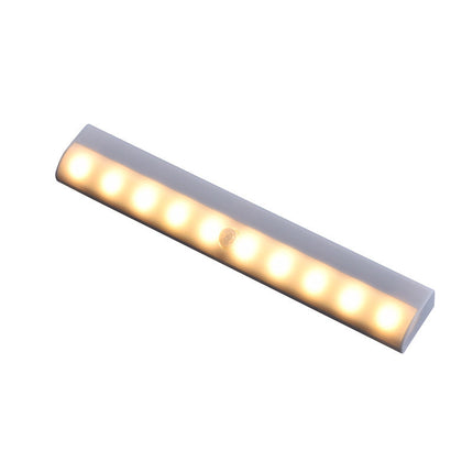 Motion Sensor LED Light Bar with 4 Meter Detection Range, USB Rechargeable Closet and Stair Light, White or Yellow Light