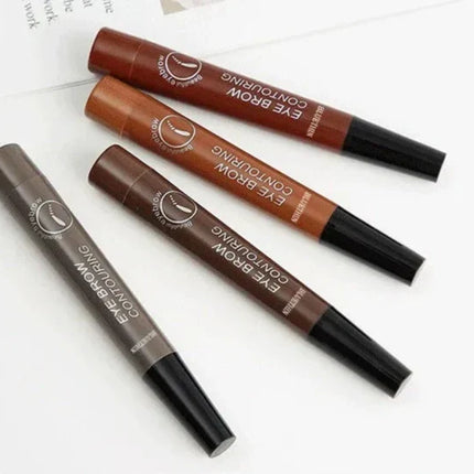 3D Eyebrow Pencil, Dual Ended Brow Definer for Fuller Looking Arches, Precise Strokes for Sparse Brows, 5 Shades