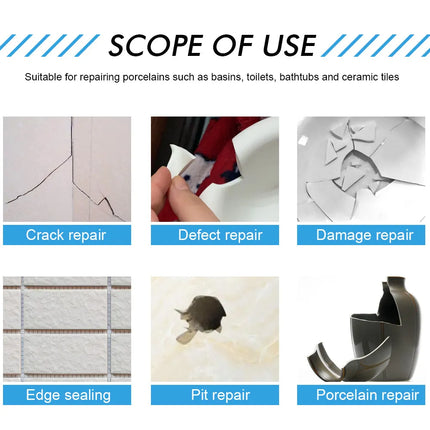 Ceramic Repair Paste with Strong Adhesive Bond for Long Lasting Repairs at Home, Office or on the Move