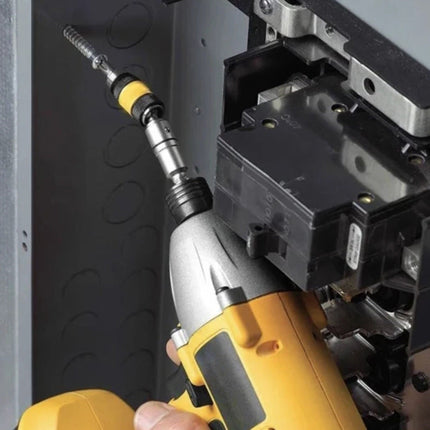 Flexible Drill Bit Extension Shaft for Tight Spaces, Silver and Black Drill and Screwdriver Attachment for Cabinet Backs and Corners