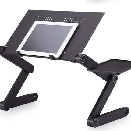 Adjustable Laptop Stand for Bed and Desk, Height and Angle Adjustable Ventilated Laptop Riser with Folding Legs for Couch and Study