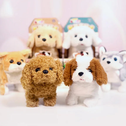 Walking Barking Puppy Plush Toy, Interactive Stuffed Dog That Walks, Wags Its Tail and Barks, 7 Breed Styles for Babies and Toddlers