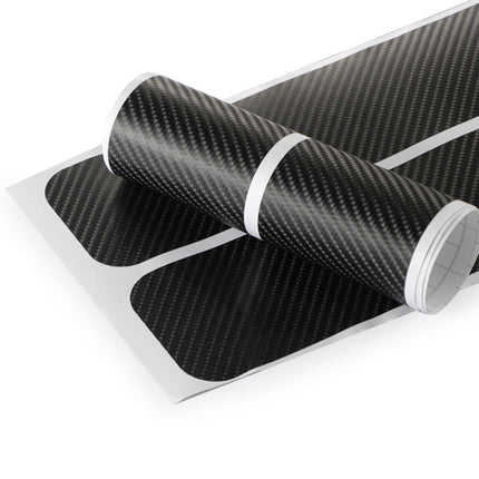 Carbon Fiber Car Door Sill Protectors, Peel and Stick Scuff Guard Strips, Trim to Fit Most Cars, SUVs and Trucks