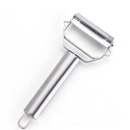 2-in-1 Vegetable Peeler and Grater with Stainless Steel Blades, Comfort-Grip Handle for Potatoes, Cucumbers and Fruit