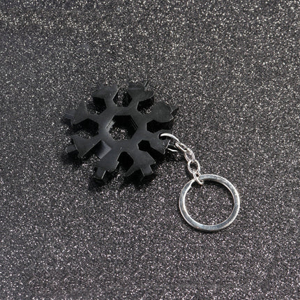 18-in-1 Snowflake Multi-Tool, Pocket Keychain Tool with Hex Wrenches, Screwdrivers and Bottle Opener for Bike Fixes