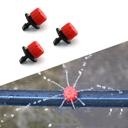 Adjustable Drip Irrigation Dripper Heads, 50 Pack Water Flow Control Drippers for Herb Garden and Balcony Plant Watering