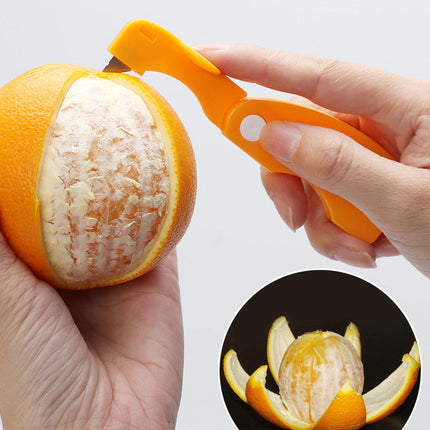 Orange Peeler Tool with Non Slip Ergonomic Handle, Citrus Peel Remover and Segment Slicer for Oranges, Snacks, Salads and Desserts