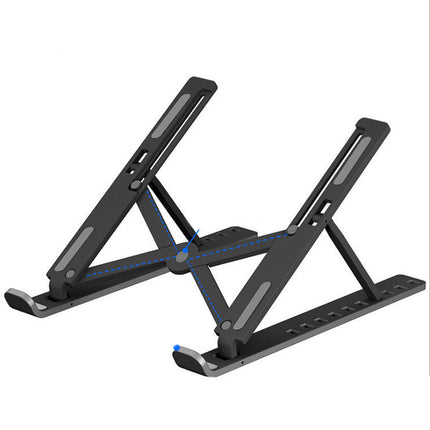 Aluminum Laptop Stand for Desk, Adjustable Foldable Ergonomic Riser for MacBook up to 17.3 Inches