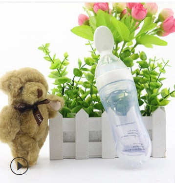 Baby Food Dispensing Spoon, Squeeze Bottle Feeder for Purees, Portion Control Design, Tidy Mealtime Feeding, 3 Colours