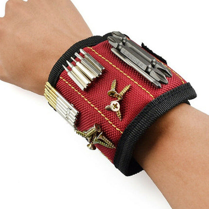 Magnetic Wristband Tool Holder, Holds Screws, Drill Bits and Small Metal Parts on Your Wrist, Hands Free