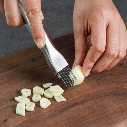 Vegetable Slicer with 5 Stainless Steel Blades, Multi Blade Scallion and Green Onion Cutter for Leeks, Celery and Ginger, Kitchen Prep Tool