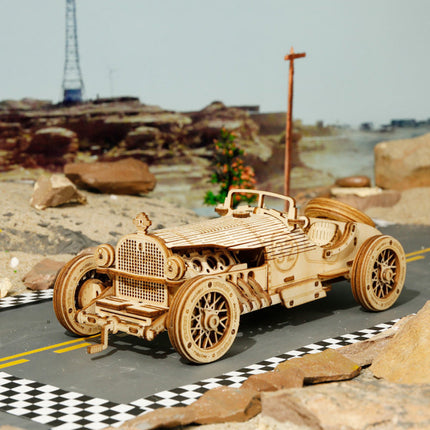 Intricate Wooden Mechanical Puzzle Kit with Moving Parts | Engaging STEM Activity for Creative Minds