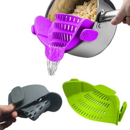 Clip On Pot Strainer, Snap On Colander for Pasta and Vegetables, Fits Most Pots and Pans, for Small Kitchens