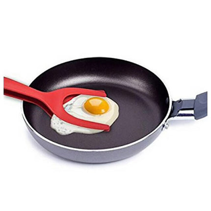 2-in-1 Silicone Spatula and Tongs, Heat-Resistant Kitchen Turner for Flipping Fish, Fried Eggs and French Toast