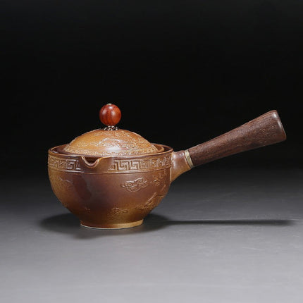 Ceramic Gongfu Teapot with Precision Pour Spout, 10 Finishes Chinese Tea Ceremony Pot for Loose Leaf Tea at Home