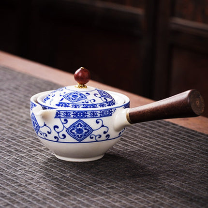 Ceramic Gongfu Teapot with Precision Pour Spout, 10 Finishes Chinese Tea Ceremony Pot for Loose Leaf Tea at Home