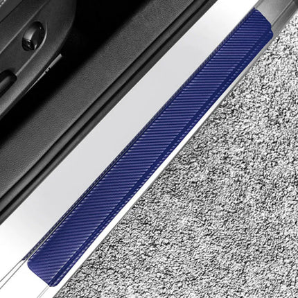 Carbon Fiber Car Door Sill Protectors, Peel and Stick Scuff Guard Strips, Trim to Fit Most Cars, SUVs and Trucks