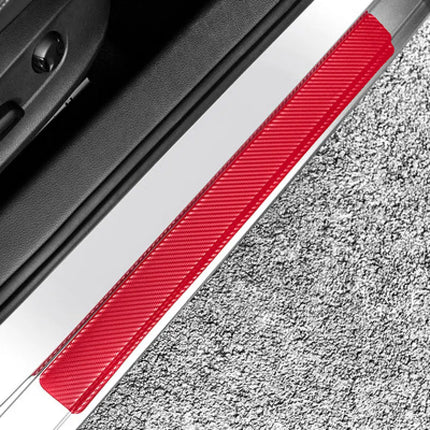Carbon Fiber Car Door Sill Protectors, Peel and Stick Scuff Guard Strips, Trim to Fit Most Cars, SUVs and Trucks