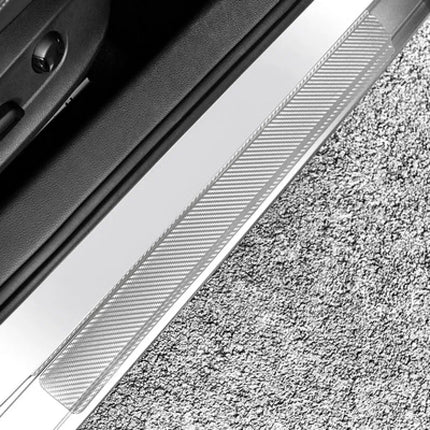 Carbon Fiber Car Door Sill Protectors, Peel and Stick Scuff Guard Strips, Trim to Fit Most Cars, SUVs and Trucks