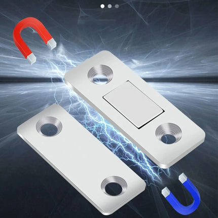 Magnetic Cabinet Door Catch for Kitchen and Bathroom Cupboards, Quiet Close Latch, Pre-Drilled Holes, Fits in Minutes