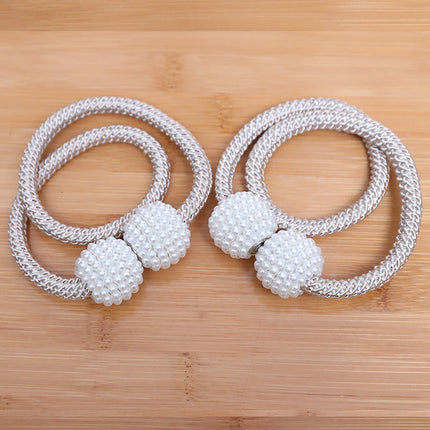 Pearl Magnetic Curtain Buckles with Elegant Design | Chic Closure for Home Decor