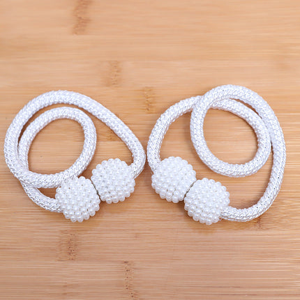Pearl Magnetic Curtain Buckles with Elegant Design | Chic Closure for Home Decor
